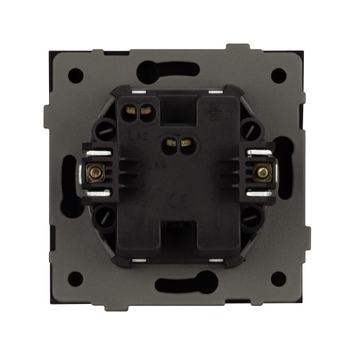 Механизм выключателя одноклавишный непроходной SWT-TENDO-MK01-PL-BK (230V, 10A) (Arlight, Черный)