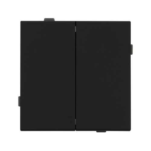 Механизм выключателя двухклавишный непроходной SWT-TENDO-MK02-SFPL-BK (230V, 10A) (Arlight, Матовый черный)