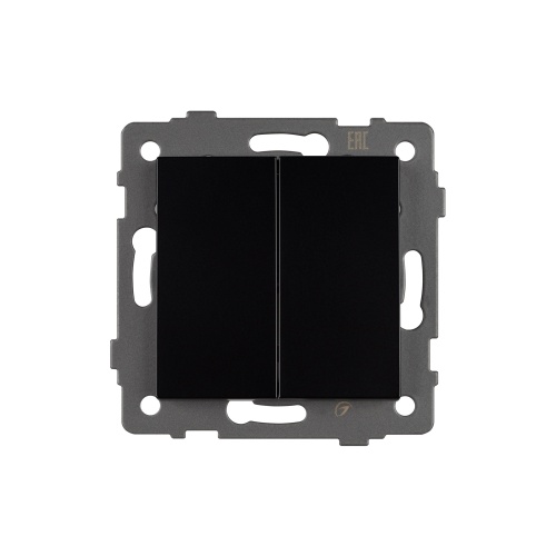 Механизм выключателя двухклавишный непроходной SWT-MK02-PL-BK-V (250V, 10A) (Arlight, -)