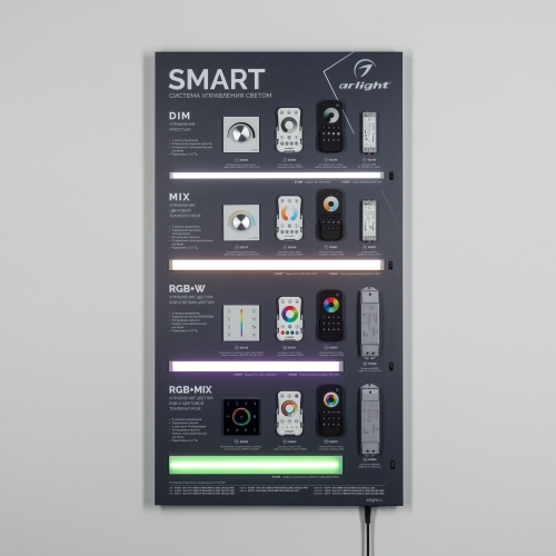 Стенд Системы Управления SMART 1100x600mm (DB 3мм, пленка, лого) (Arlight, -)