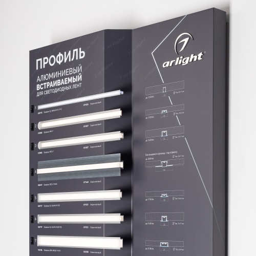 Стенд Профиль Встраиваемый LUX-E13-1760x600mm (DB 3мм, пленка, подсветка) (Arlight, -)