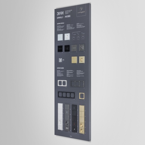 Стенд Электроустановки NOBE-OMALI-E2-1760x600mm (DB 3мм, пленка) (Arlight, -)
