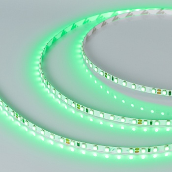 Светодиодная лента RT-A120-5mm 24V Green (9.6 W/m, IP20, 3528, 5m) (Arlight, узкая)
