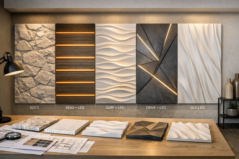 3D панели Artpole для интерьера — обзор ROCK, REIKI + LED, SURF + LED, DRIVE + LED, SILK LED | обзор №255