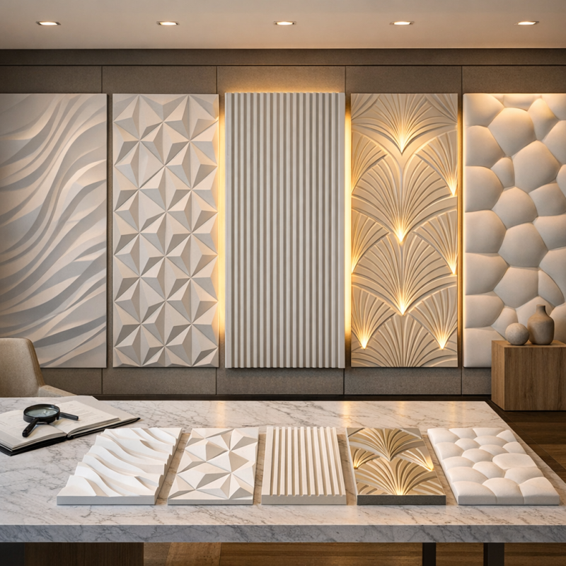 Сравнение гипсовых панелей Artpole — серии WALLFROST, FOLK, BARCODE BIG + LED, PALMETTE + LED, COTTON | обзор №394