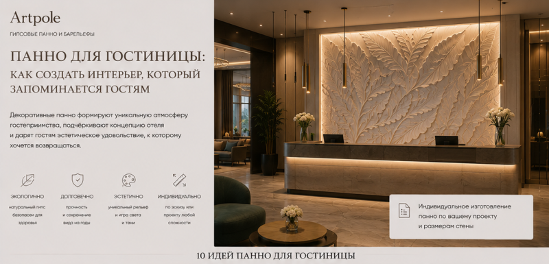 Панно для гостиницы: как создать интерьер, который запоминается гостям