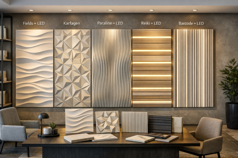 Лучшие декоративные панели Artpole: FIELDS + LED, KARFAGEN, PARALINE + LED, REIKI + LED, BARCODE + LED | обзор №39