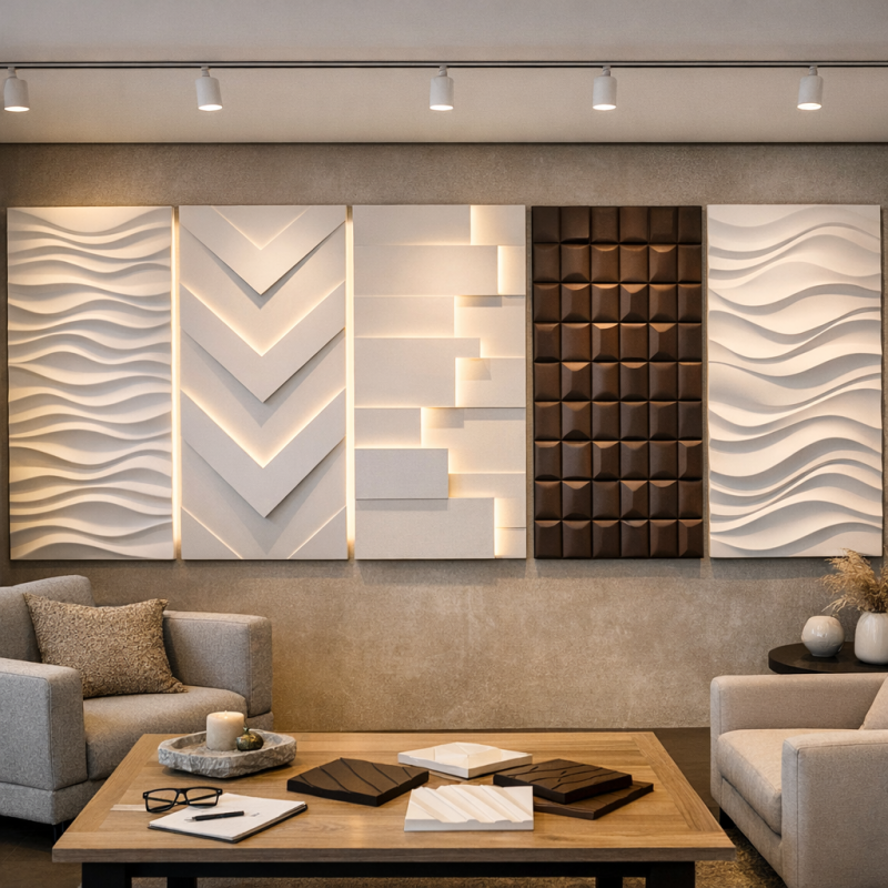 3D панели Artpole для интерьера — обзор LIST + LED, ZIGZAG BIG + LED, STEP + LED, CHOCO, BREEZE | обзор №353