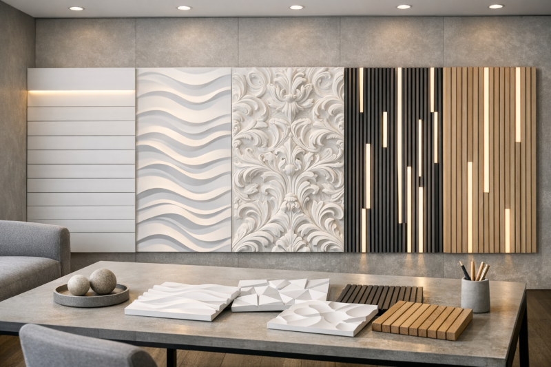 3D панели Artpole для интерьера — обзор LIST + LED, HILLS, AFINA BIG, BARCODE + LED, REIKI + LED | обзор №239