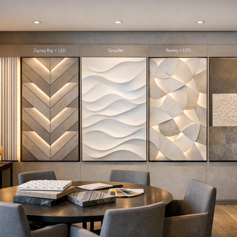 Сравнение гипсовых панелей Artpole — серии BARCODE BIG + LED, ZIGZAG BIG + LED, SINGULAR, REVERY + LED, Дизайны под заказ | обзор №365