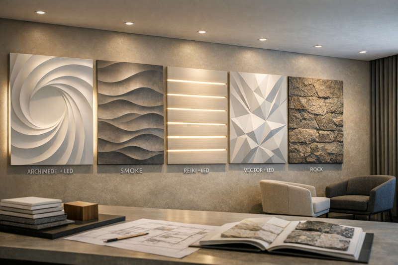 Обзор 3D панелей Artpole: коллекции ARCHIMEDE + LED, SMOKE, REIKI + LED, VECTOR + LED, ROCK | обзор №226