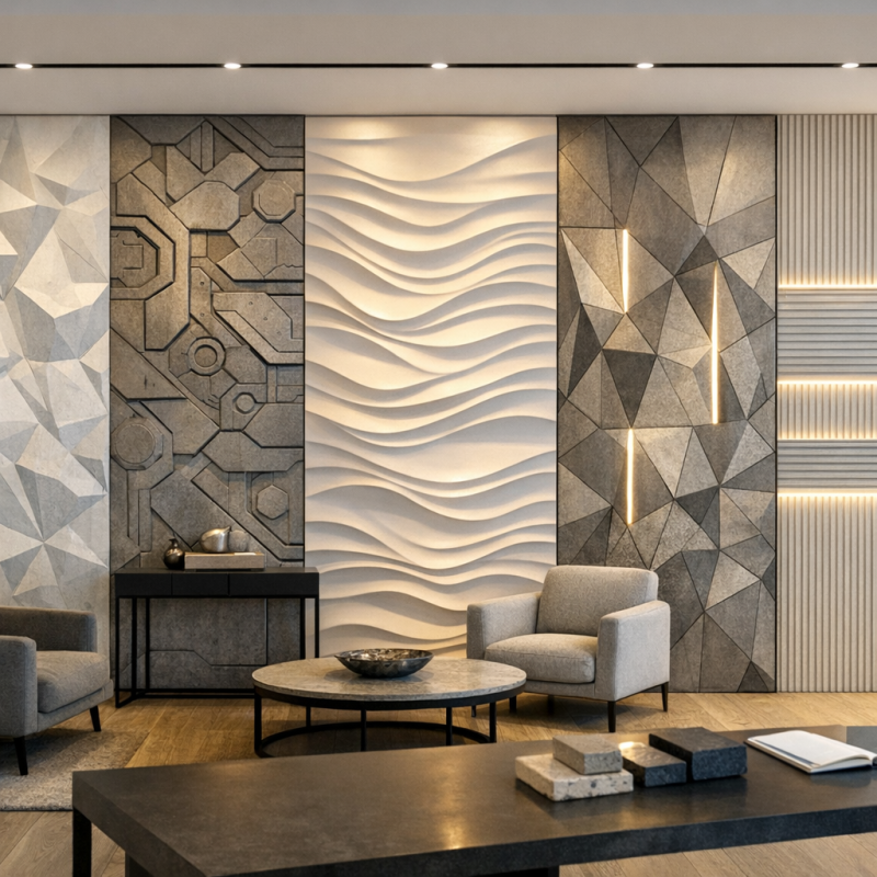 3D панели Artpole для интерьера — обзор WALLFROST, EX-MACHINA, WAVE, VECTOR + LED, PARALINE + LED | обзор №392
