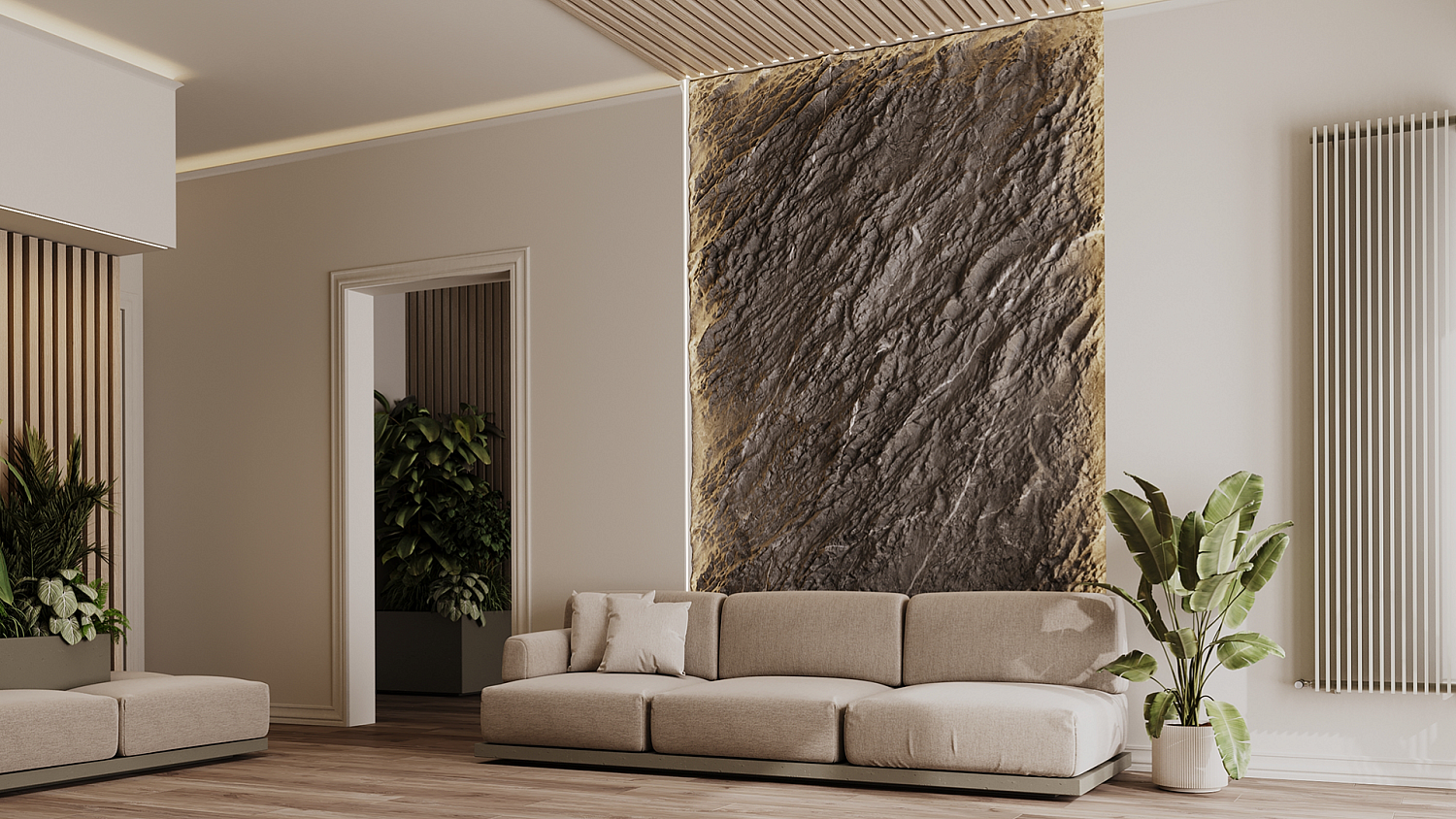 3D-панно Travertine — фактурная глубина и архитектурная выразительность