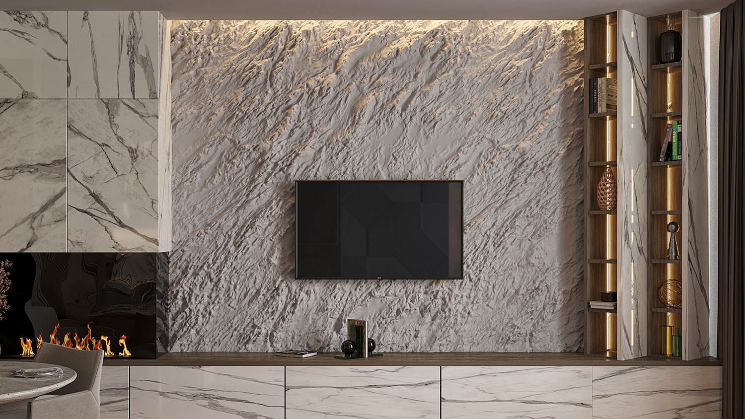 3D-панно Travertine — фактурная глубина и архитектурная выразительность
