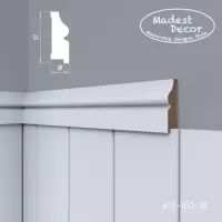 Молдинг для стеновой панели Madest Decor MW12-051-18 МДФ 2400*51*18 мм