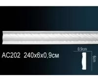 Молдинг гибкий AС202F Перфект Полиуретан 2300*61*13 мм