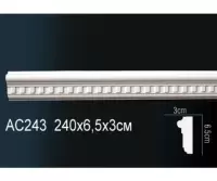 Молдинг гибкий AС243F Перфект Полиуретан 2300*66*30 мм