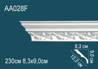 Карниз гибкий AA028F Перфект Полиуретан 2300*90*83 мм