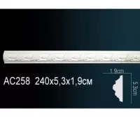 Молдинг гибкий AС258F Перфект Полиуретан 2300*53*24 мм