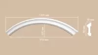 Радиус [1/4 круга] Decomaster 897901-150 (Rнар. 840 | Rвн. 750)