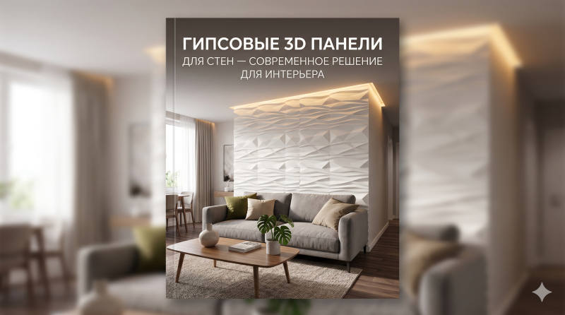 Гипсовые 3D панели для стен — современное решение для интерьера