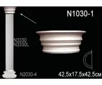 Капитель полуколонны N1030-1 Перфект Полиуретан 425*425*175 мм