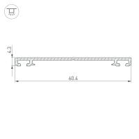 Профиль-держатель PHS-3X-BASE-H4.3-2000 ANOD (Arlight, Алюминий)