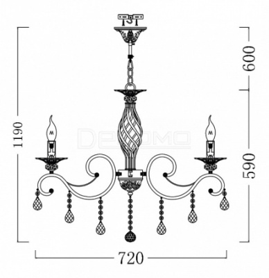Подвесная люстра Grace ARM247-08-G
