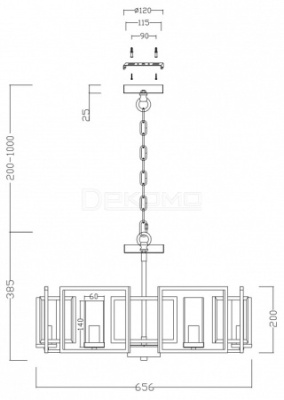 Подвесная люстра Bowi H009PL-06G