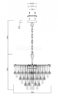 Подвесная люстра Linn MOD091PL-05CH