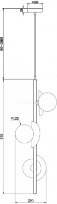Подвесная люстра Sepia FR5391PL-03CFL