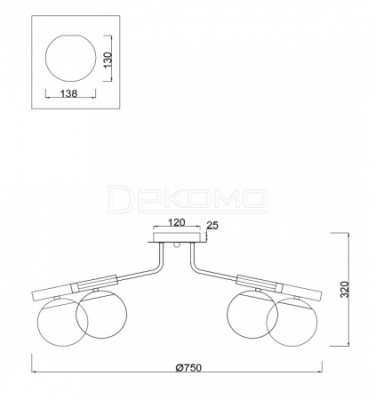 Потолочная люстра Paolina FR5011CL-08B