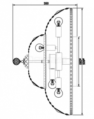 Потолочная люстра Basfor DIA100-CL-16-G