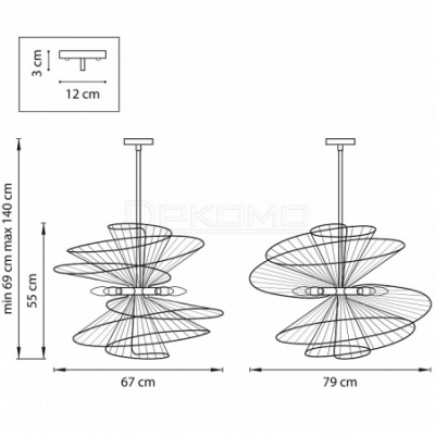 Люстра на штанге Zeta 728183
