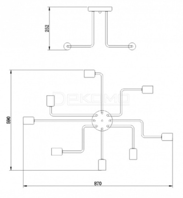 Люстра на штанге Gilbert T532CL-08B