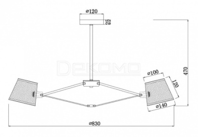 Люстра на штанге Gino FR5108PL-08CH