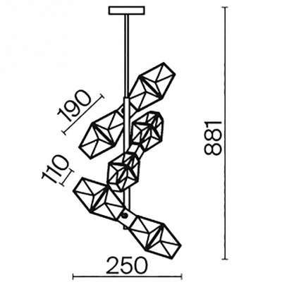 Люстра на штанге Coctail time MOD325PL-06G1