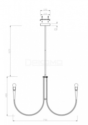 Люстра на штанге Branches FR5253PL-08N