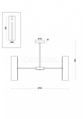 Люстра на штанге Fiore FR5368CL-14BS