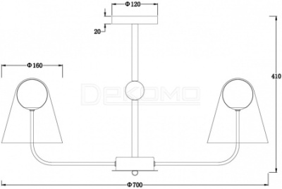 Люстра на штанге Doublety FR5382PL-05BS