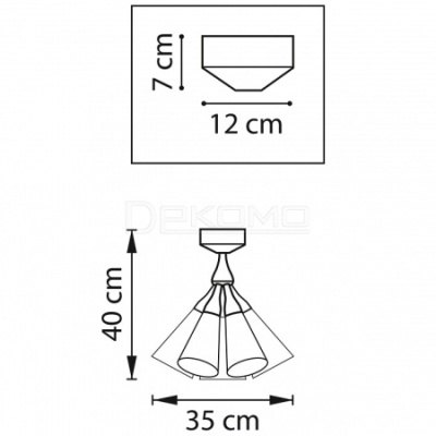 Люстра на штанге Cone 757070