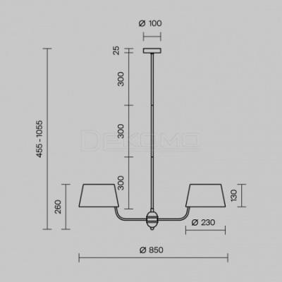 Люстра на штанге Modesto MOD360PL-06B