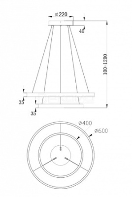 Подвесной светильник Rim MOD058PL-L55W4K
