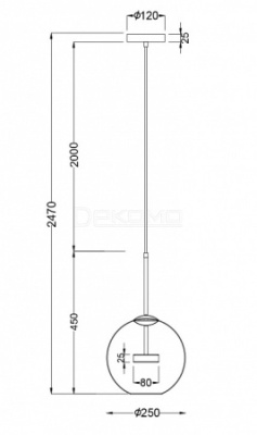 Подвесной светильник Cometa MOD055PL-L12G3K