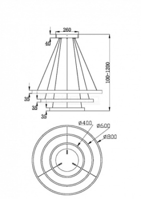 Подвесной светильник Rim 3 MOD058PL-L100W3K