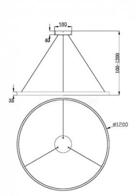 Подвесной светильник Rim MOD058PL-L65W3K