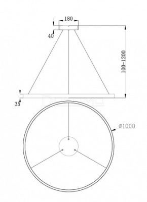 Подвесной светильник Rim MOD058PL-L54BS4K