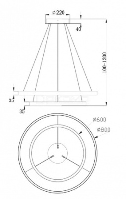 Подвесной светильник Rim MOD058PL-L74W4K