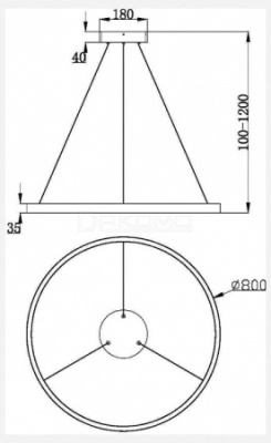 Подвесной светильник Rim 1 MOD058PL-L42W3K