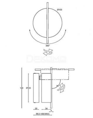 Бра Nuance MOD180WL-L4B3K1
